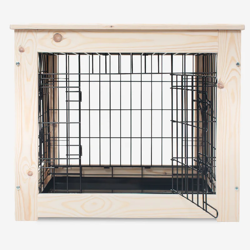 chew-resistant dog harness escape-proof Wooden Salcombe Crate Surround With Black Crate by Lords & Labradors chew-resistant dog harness escape-proof Wooden Salcombe Crate Surround With Black Crate by Lords & Labradors