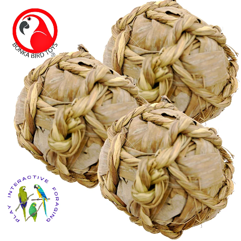 dog travel backpack with hydration system 1277 PK3 Natural Banana Leaf Balls: Perfect for Birds and Rabbits