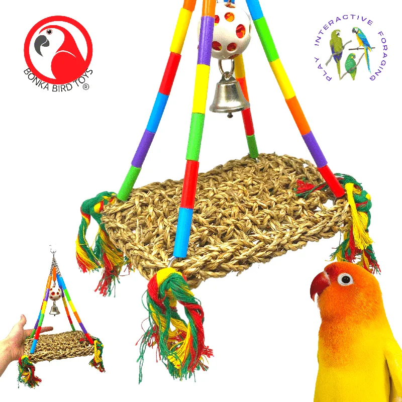 premium bird nesting material 2165 Small Rainbow Mat Swing