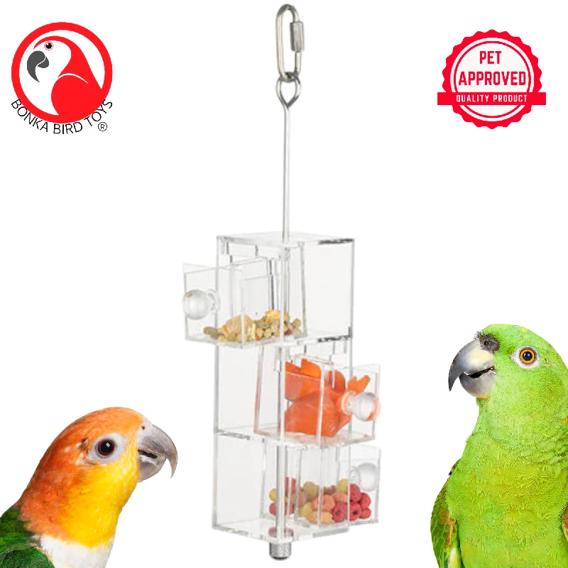 parrot cage with rolling stand 2234 Three Clear Foraging Box