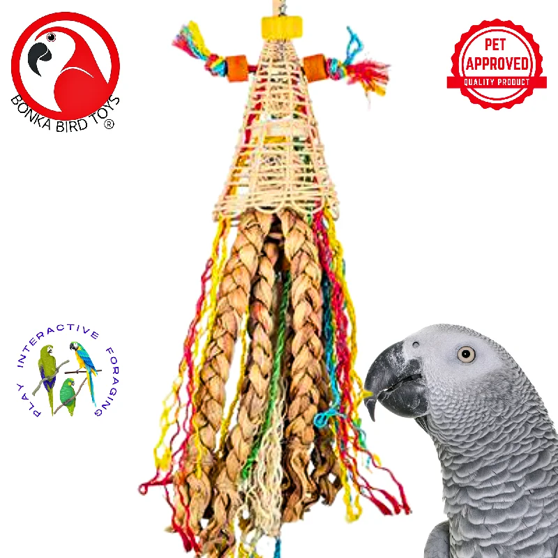 bird cage swing ladder natural wood 2235 Vine Cone Platt