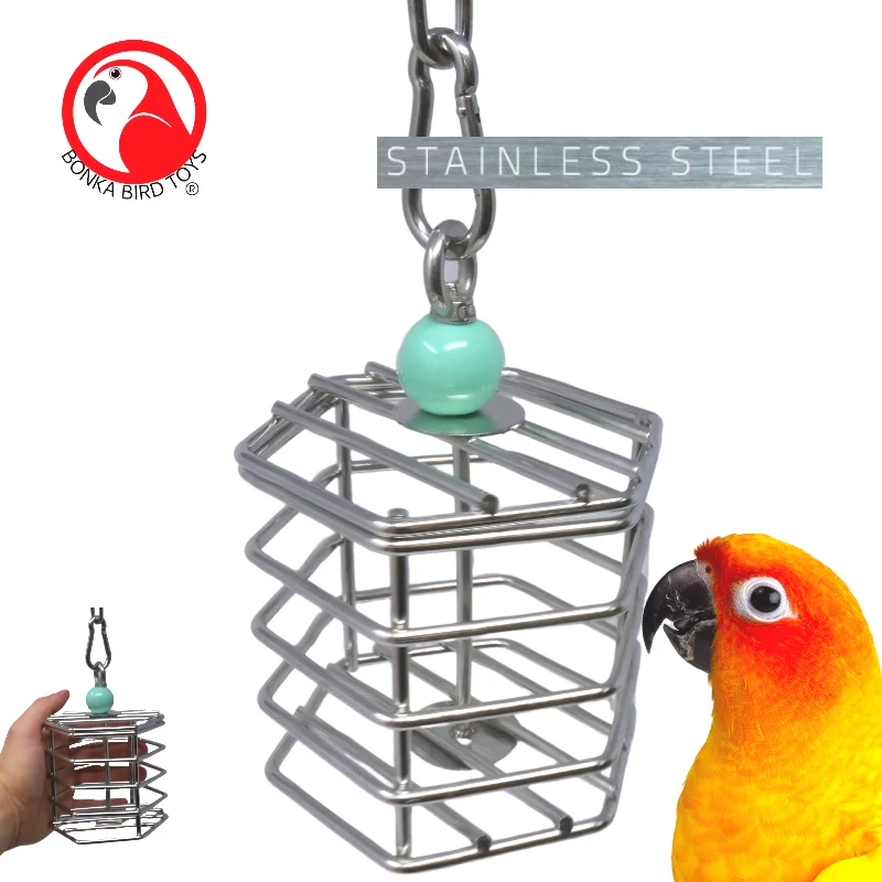 interactive bird toys for enrichment 2885 Small Baffle Cage