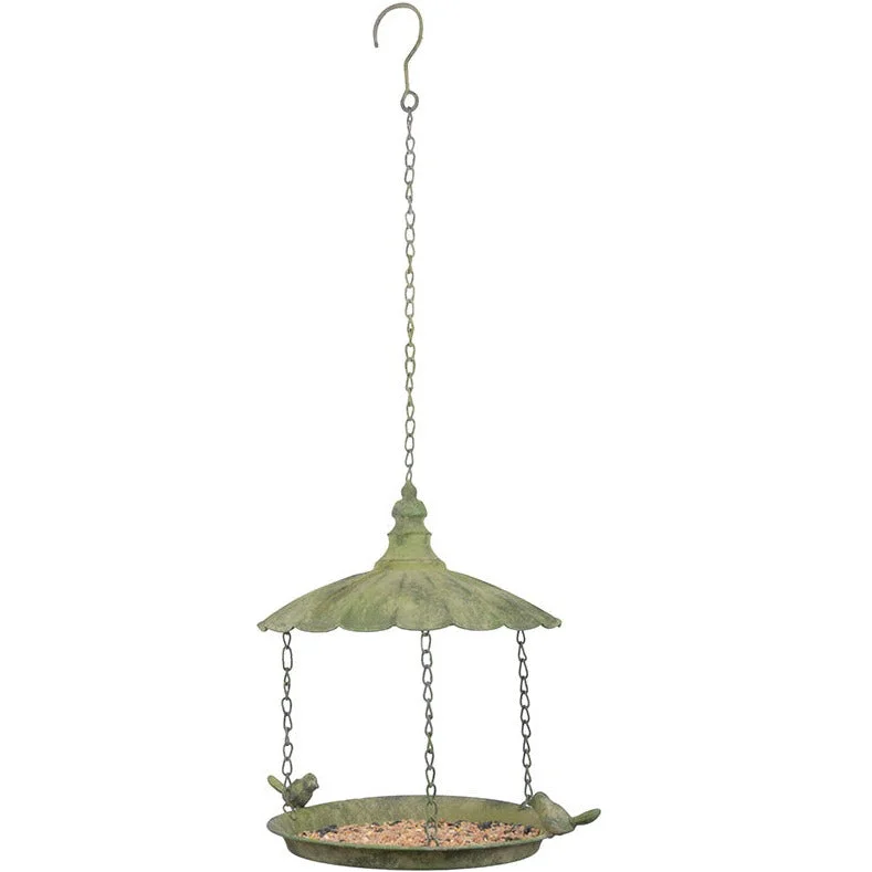 soft-sided cat carrier expandable Aged Metal Green Hanging Bird Feeder