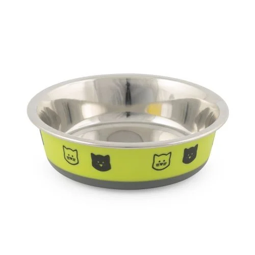 non-slip dog feeding mat Ancol Fusion Cat Bowl Lime 12cm