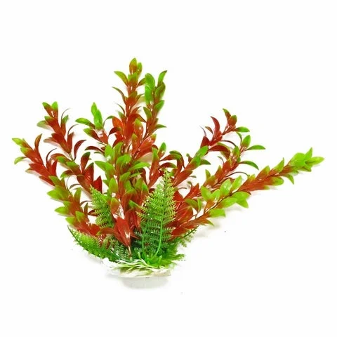 premium bird calcium perch Aquatop Artificial Plant Hygro Green & Red 12"