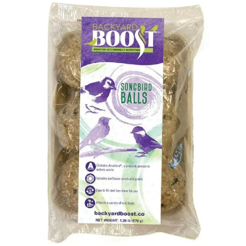 chew-proof water bottle for hamsters Backyard Boost Songbird Balls Enhanced Prebiotic Bird Treats (6 balls)