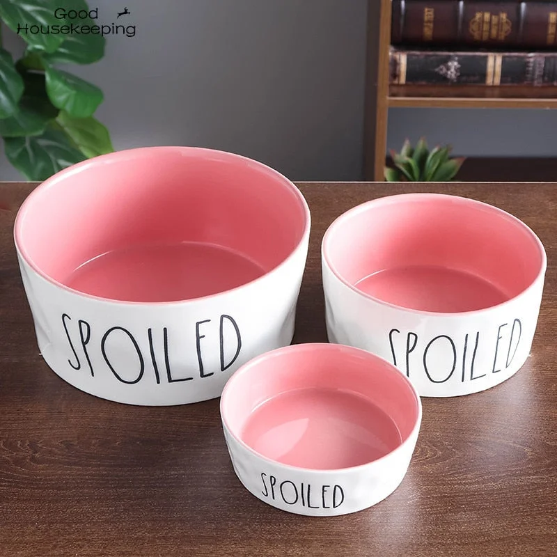 interactive bird toys for enrichment "Spoiled" Ceramic Food and Water Pet Bowls