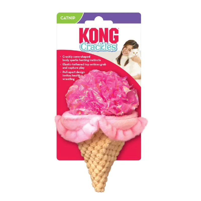 extra-durable scratching post for cats KONG Cracklez Scoopz Treat Dispensing Cat Toy