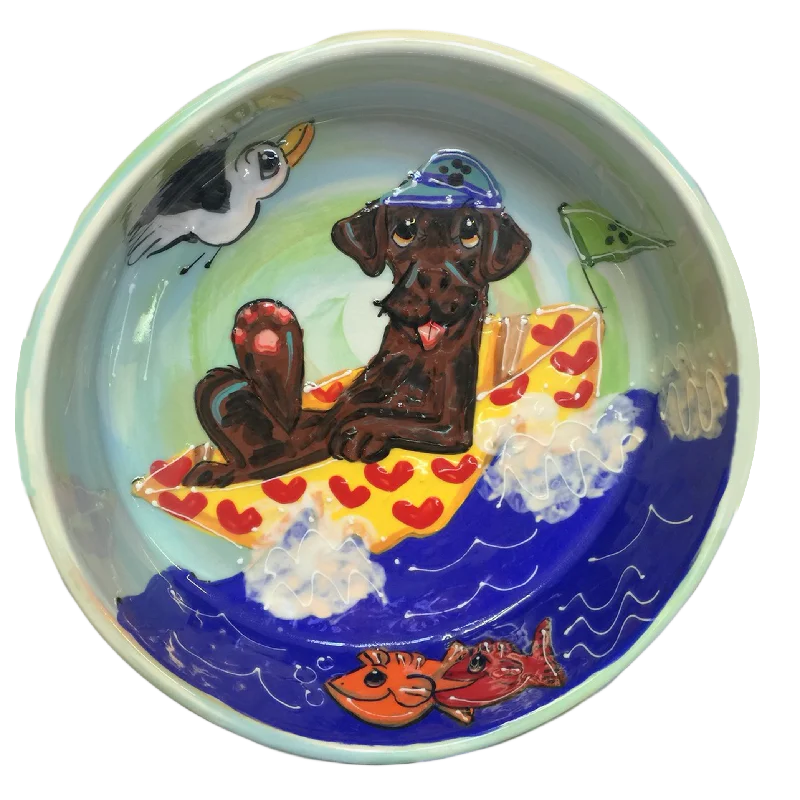 dog training whistle with adjustable frequency Chocolate Labrador Dog Bowl