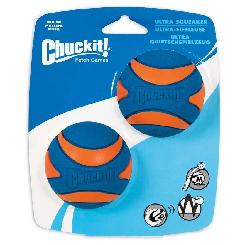 best organic dog treats Chuckit! Ultra Squeaker Ball 2pk
