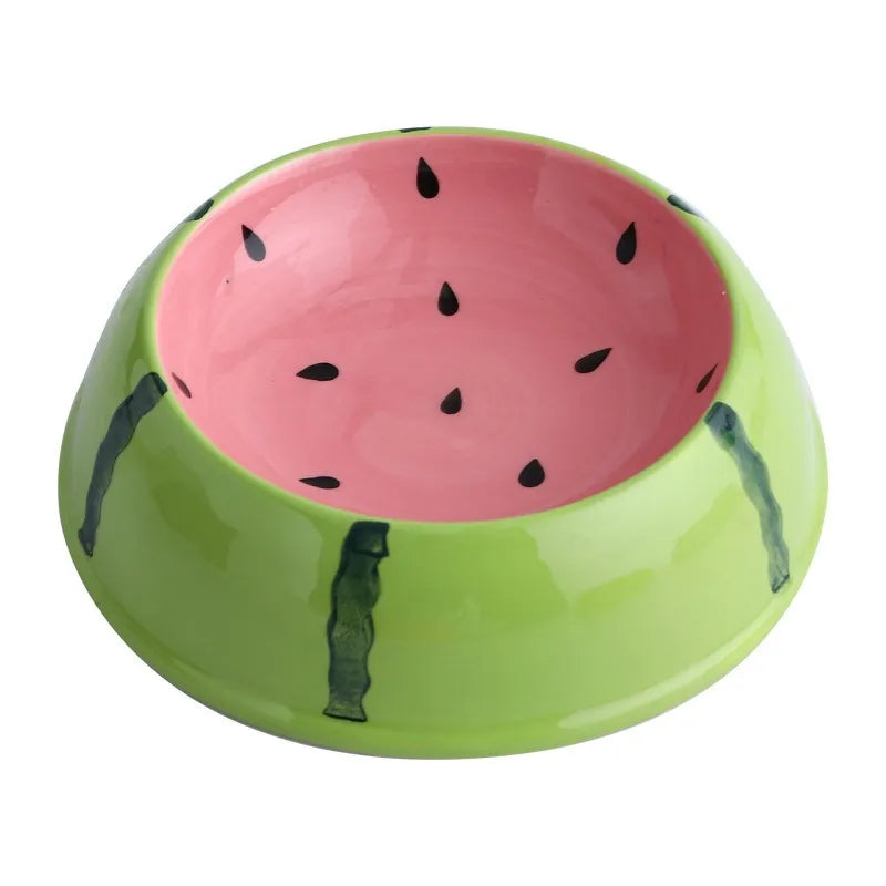 extra-large turtle basking dock Colorful Watermelon Cat Bowl