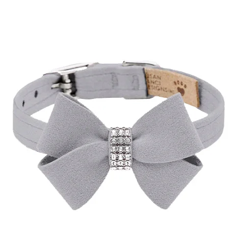 natural wood perch for birds Nouveau Bow Collar: Platinum