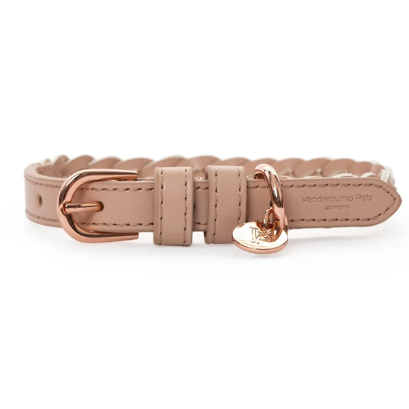small pet travel carrier bag Woven Dog Collar: Blush