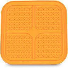 no-mess dog food and water station Cosmic Pet Boredom Busters Dog Indulge Orange Crosses Licking Mat no-mess dog food and water station Cosmic Pet Boredom Busters Dog Indulge Orange Crosses Licking Mat