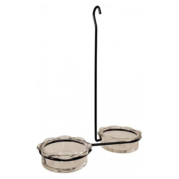 puppy chew deterrent spray Double Dish Feeder, Clear