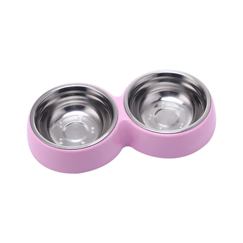 best dry food for indoor cats Double Kitty Feeding Bowl