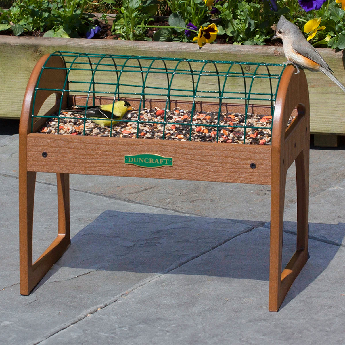 guinea pig hideout wooden Duncraft Eco-Strong Raised Haven Platform Feeder