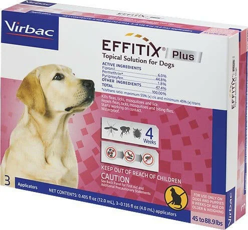 non-slip reptile climbing branch Effitix Plus for Large Dogs 45-88.9 lbs (3 doses)