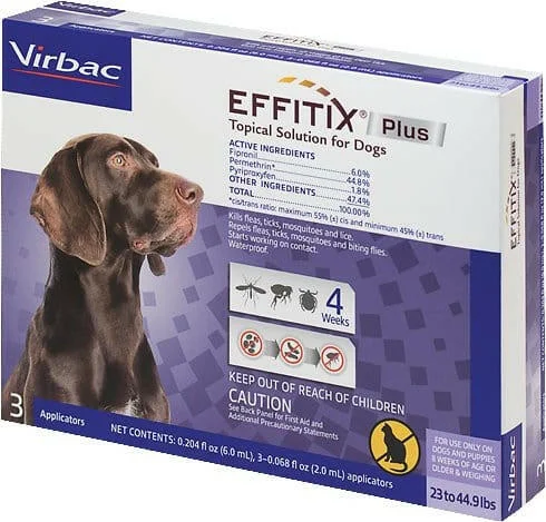 soft cone for dogs after surgery Effitix Plus for Medium Dogs 23-44.9 lbs (3 doses)