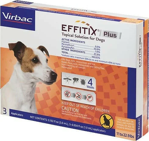 aquarium background double-sided Effitix Plus for Small Dogs 11-22.9 lbs (3 doses)