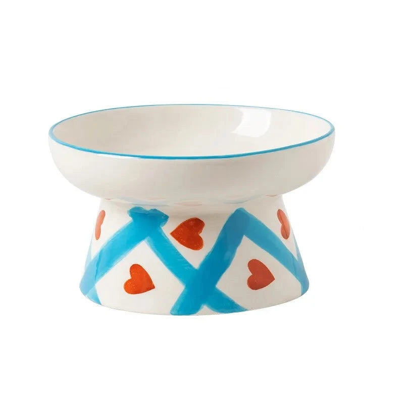 self-cleaning fish tank small Elevated Ceramic Cat Feeder