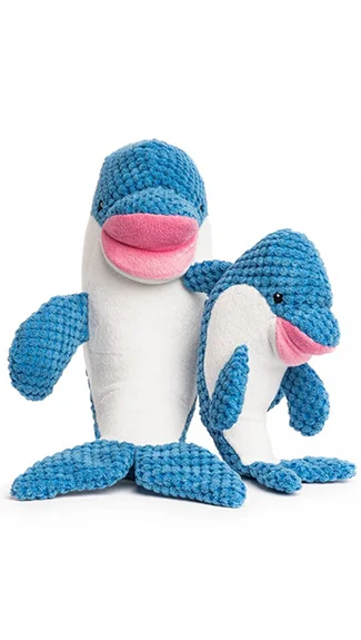 hamster hideout natural wood fabdog Toy: Floppy Dolphin