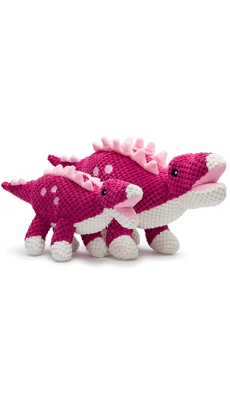 heavy-duty bird cage escape-proof fabdog Toy: Floppy Dino - Stegosaurus