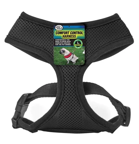 retractable pet safety gate Four Paws Comfort Control Dog Harness Black 1ea/Large