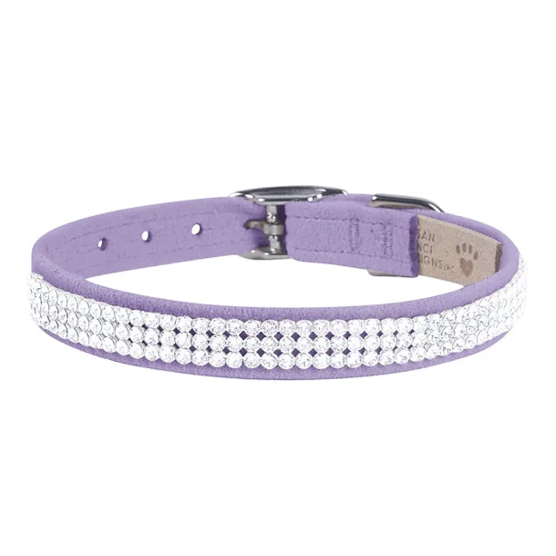 interactive laser toy for cats Giltmore 3-Row Crystal Pet Collar: Lilac