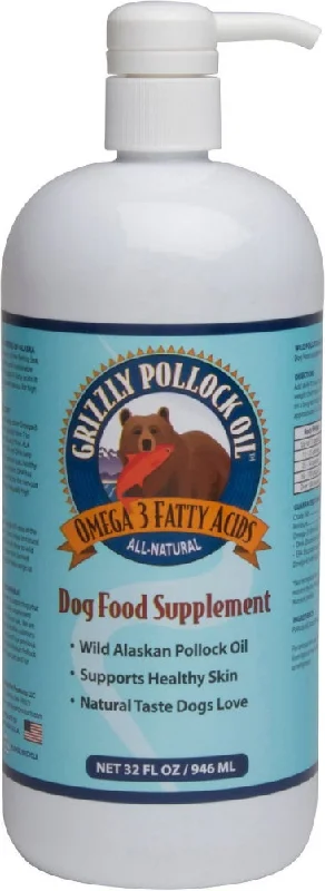 no-slip dog socks with grip Grizzly Pollock Oil for Dogs