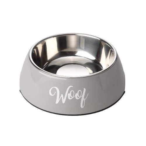 reptile feeding tongs stainless steel House of Paws Grey Woof Dog Bowl Large