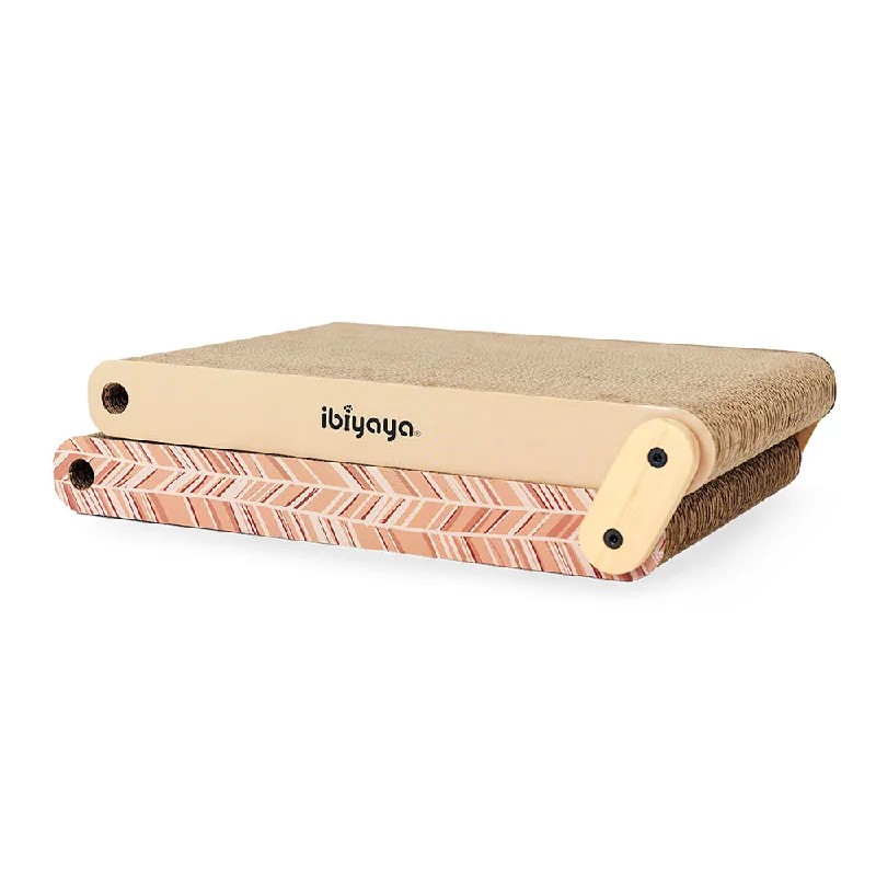 best bird cage cleaning spray Ibiyaya Fold-Out Cardboard Cat Scratcher, Cinnamon