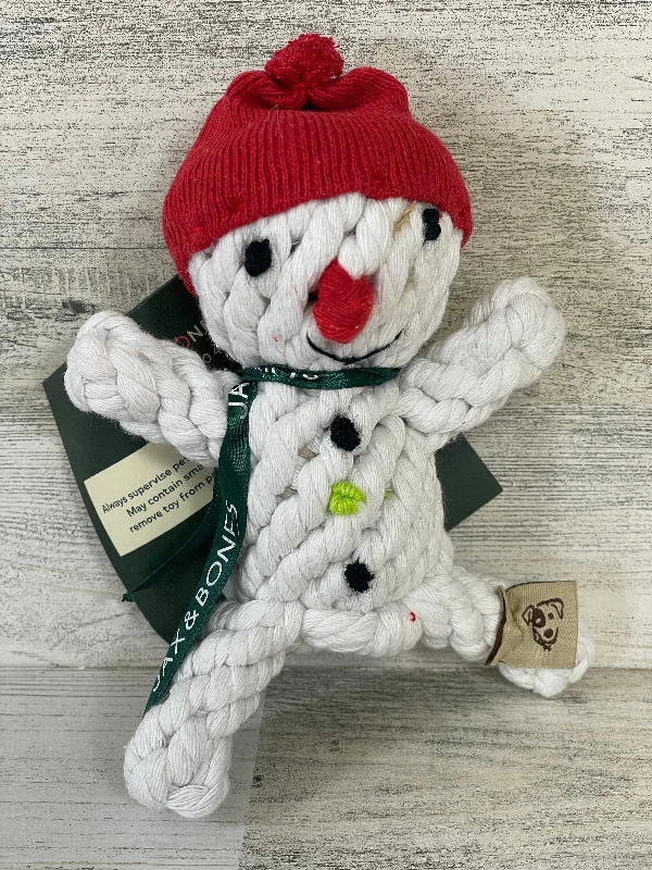 no-spill cat water bowl Jax & Bones Small Snowman Rope Toy
