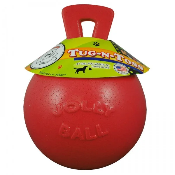 best parrot food high nutrition Jolly Tug & Toss Red 6"