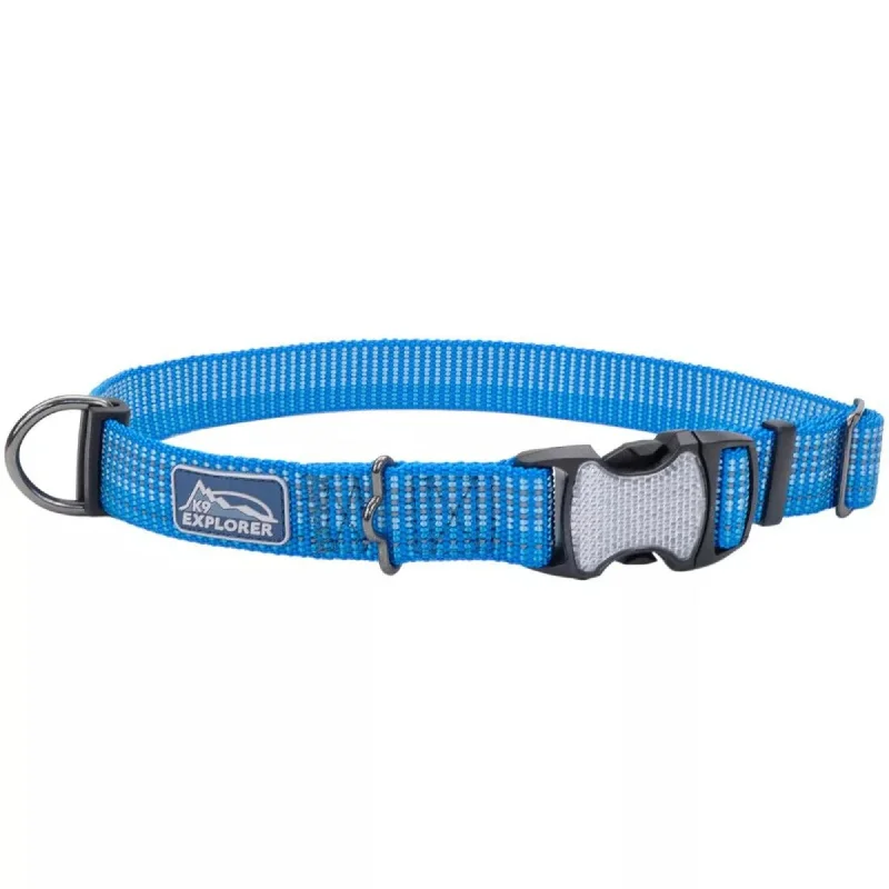 premium dog jerky treats K9 Explorer Brights Reflective Adjustable Dog Collar Lake Large 1"x 18"-26" premium dog jerky treats K9 Explorer Brights Reflective Adjustable Dog Collar Lake Large 1"x 18"-26"