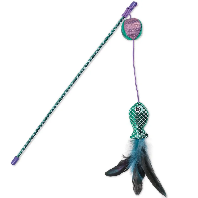 best goldfish food for bright colors Kazoo Ripple Fish Wand Cat Toy