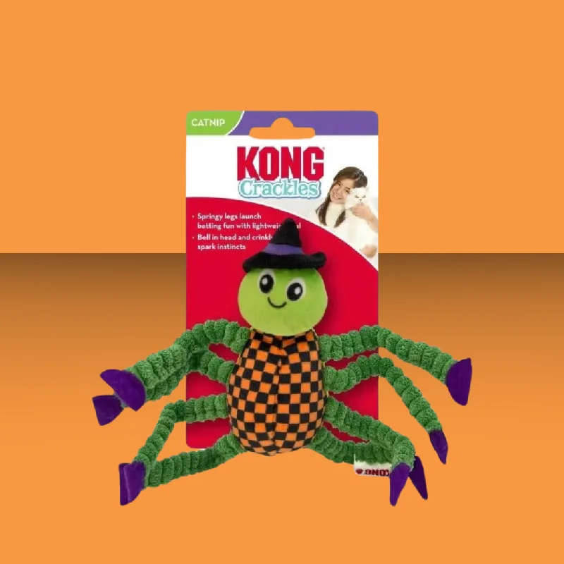 chew proof dog leash heavy-duty Kong Cat Halloween Crackles Spider