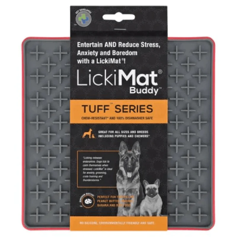 best organic fish food LickiMat Tuff Buddy Slow Feeder for Dogs (Red)