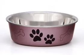 extra-large dog food storage container Loving Pets Grape Bella Bowl