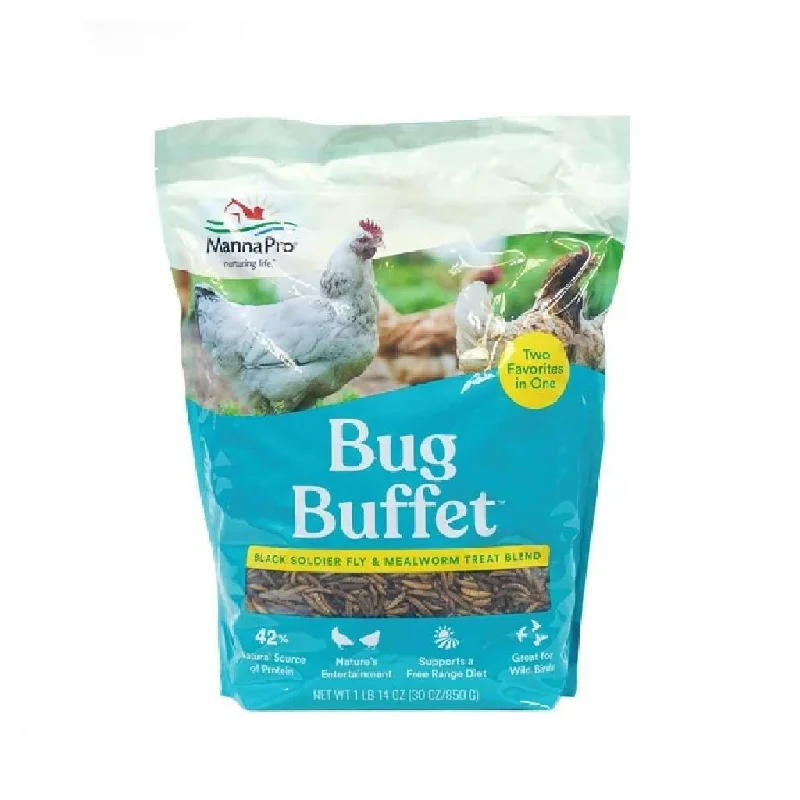 bird feeder pole squirrel-proof Manna Pro Bug Buffet Treats for Chickens (30 oz)