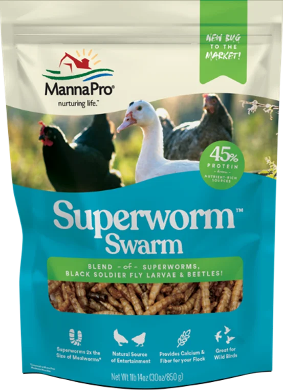 dog calming supplement natural Manna Pro Superworm Swarm Poultry Treat Mix (30 oz)