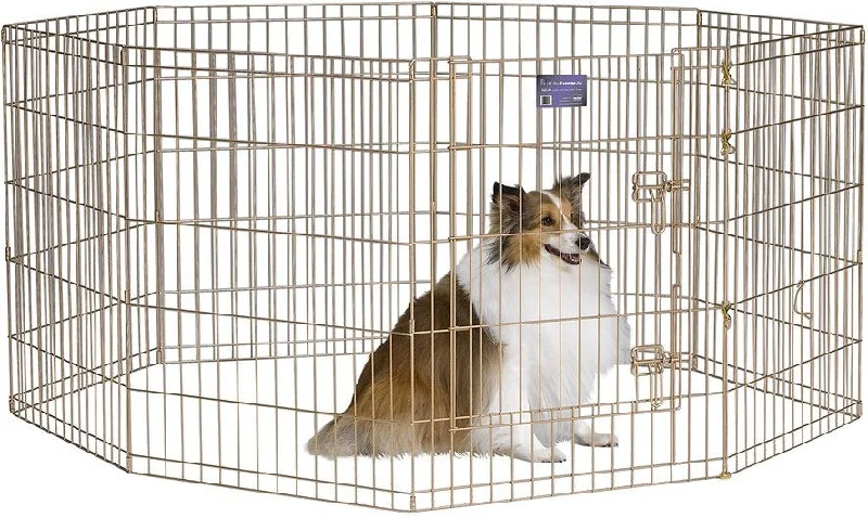 luxury pet sofa bed MidWest Gold Zinc Exercise Pen with Step-Thru Door