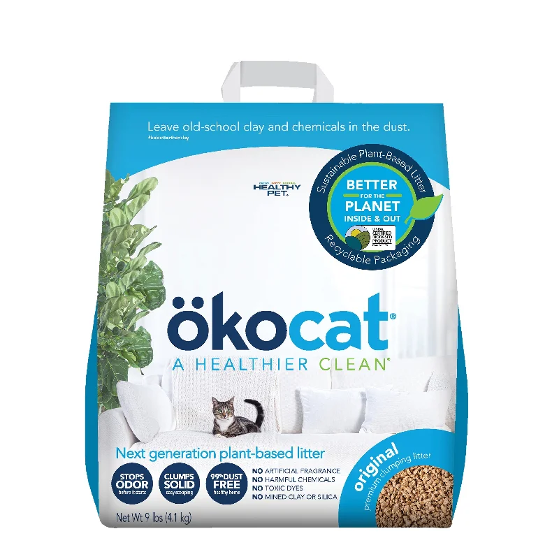 best cat grass for digestion ökocat Original Premium Clumping Wood Cat Litter
