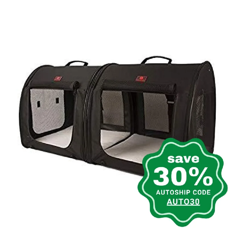 hamster travel cage portable One for Pets - Folding Fabric Kennel - Black - Double hamster travel cage portable One for Pets - Folding Fabric Kennel - Black - Double