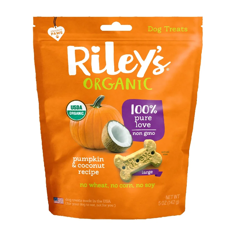premium parrot foraging toy Organic Pumpkin & Coconut Baked Biscuits - Large Bone (5oz)