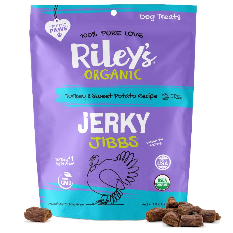best senior dog food for joint health Organic Turkey & Sweet Potato Jerky Jibbs (5oz)