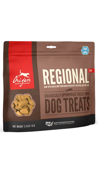 chew-resistant dog leash for strong pullers ORIJEN Freeze-Dried Treats: Regional Red