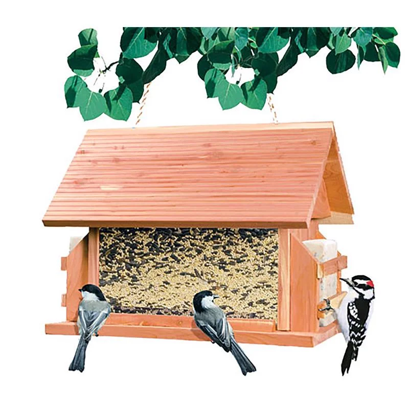 best birdseed for finches Perky-Pet Wild Bird 8 lb Wood Chalet Bird Feeder 1 ports