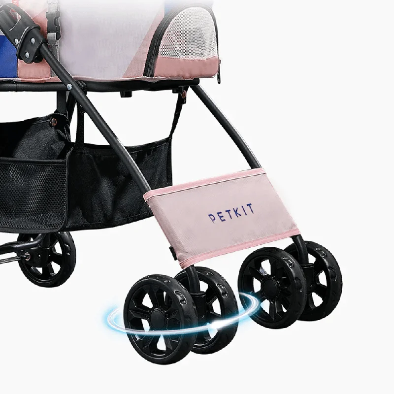 chew-resistant small animal bed PETKIT Bon Voyage Pink Pet Stroller