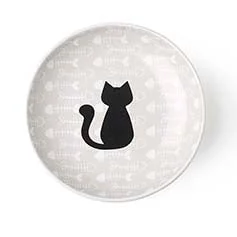 automatic dog door sensor-activated Petrageous 5" Kitty & Fish Saucer, Light Taupe/Black automatic dog door sensor-activated Petrageous 5" Kitty & Fish Saucer, Light Taupe/Black